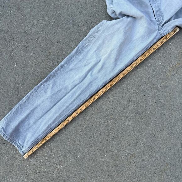 VTG 80s Levi’s 501 Button Fly Light Gray Original fit Straight Leg Jeans 33x34 - Picture 11 of 16